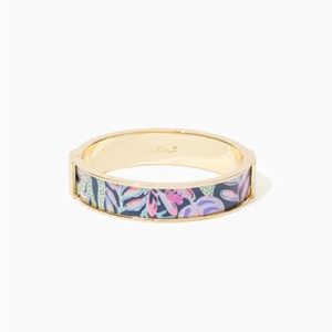 NWT Lilly Pulitzer Printed Bangle Bracelet Oyster Bay Navy Youve Been Spotted.